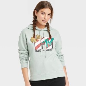 MTV Mint Green Hoodie with Logo